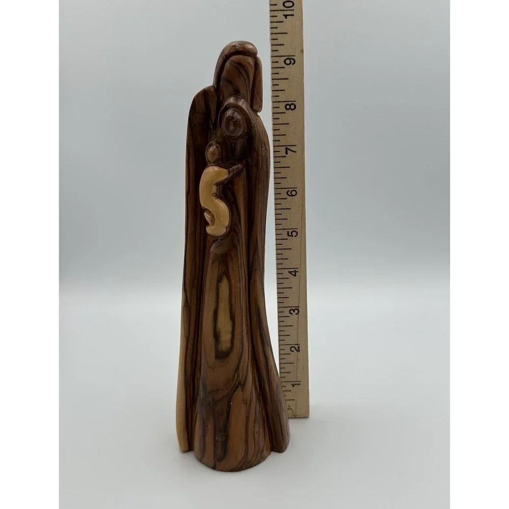 Holy Family‎ Hand Carved Olive Wood Baby Jesus Mary Joseph Statue Christmas